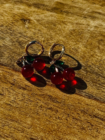 Pendientes cerezas