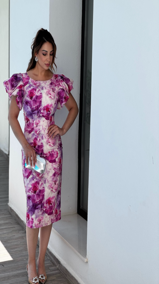 Vestido midi estampado