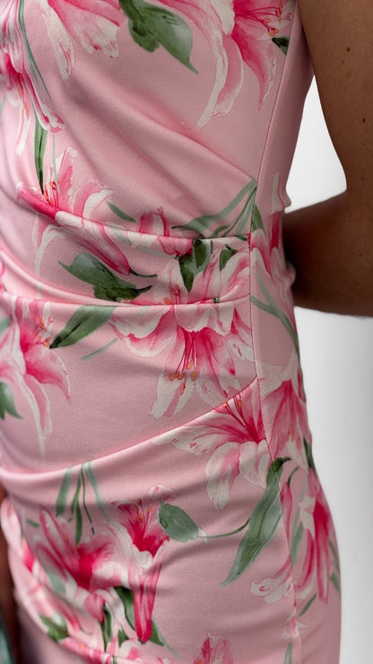Vestido midi drapeado