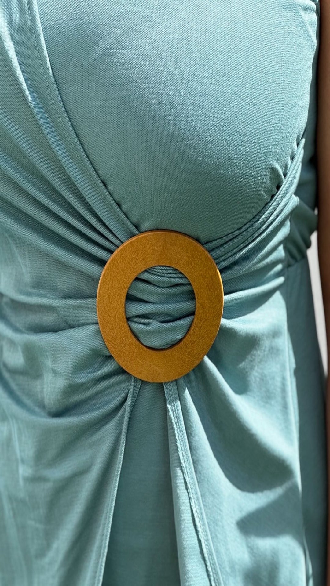 Vestido midi rústico