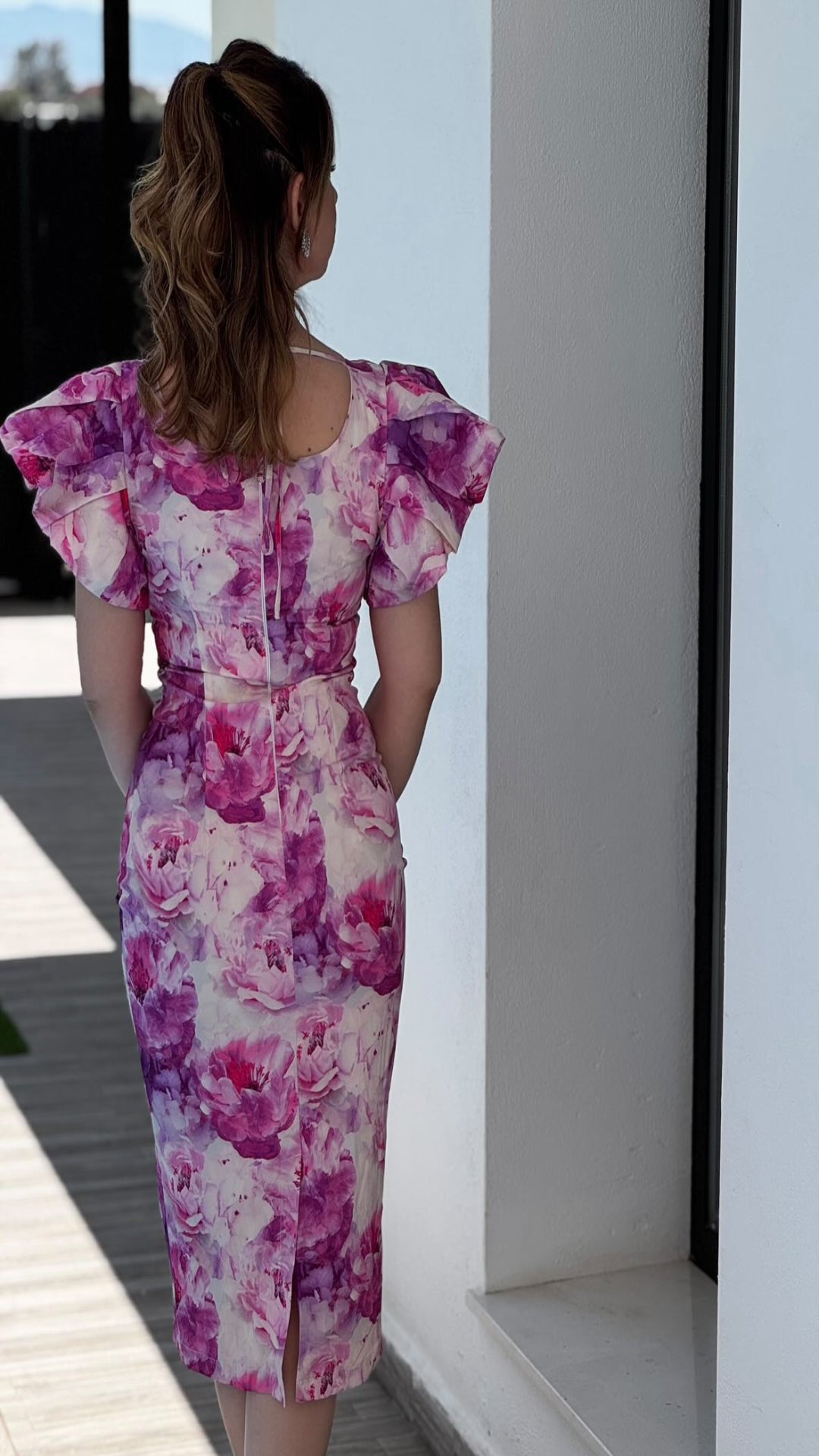 Vestido midi estampado
