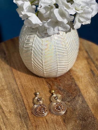 Pendientes  largos dorados