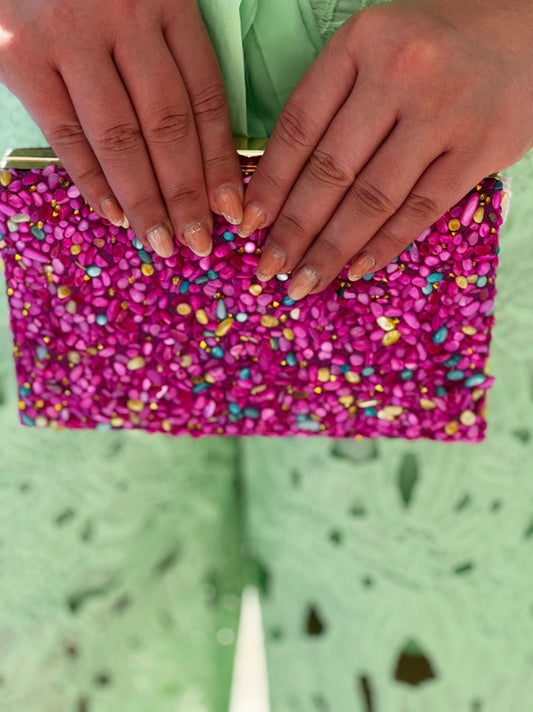 Bolso piedra multicolor