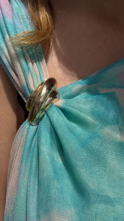 Vestido tul estampado