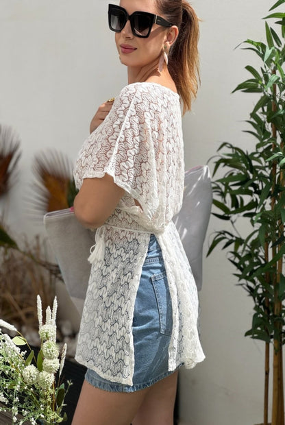 Túnica corta blanca