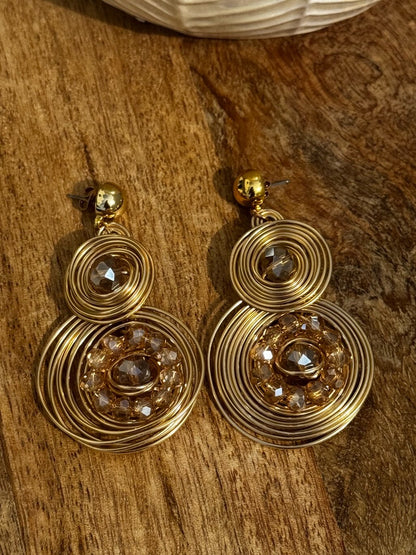 Pendientes  largos dorados