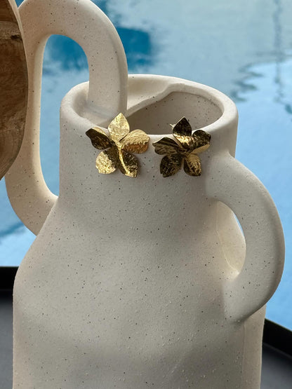 Pendientes flor dorados