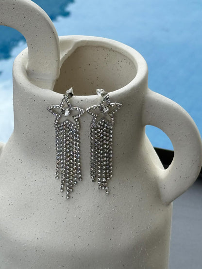 Pendientes estrella brillantes
