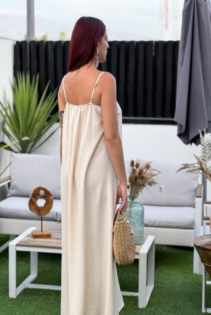 Vestido fluido con conchas