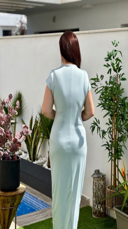 Vestido largo con escote V