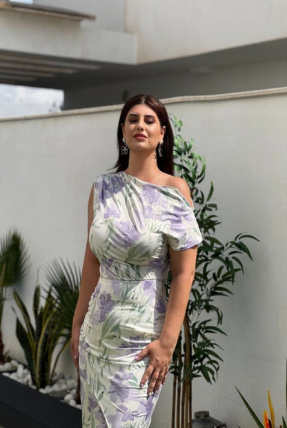 Vestido midi estampado