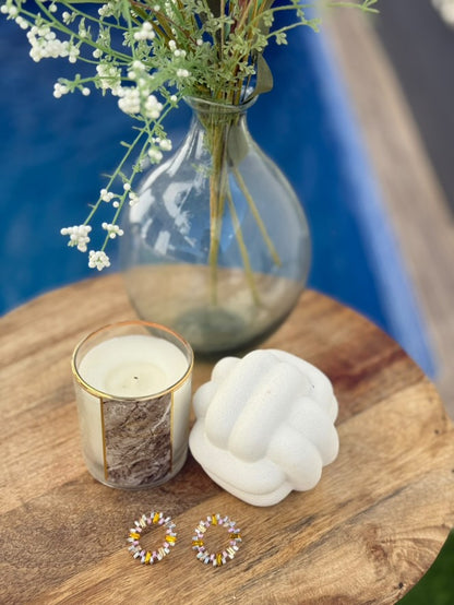 Pendientes cristal redondos