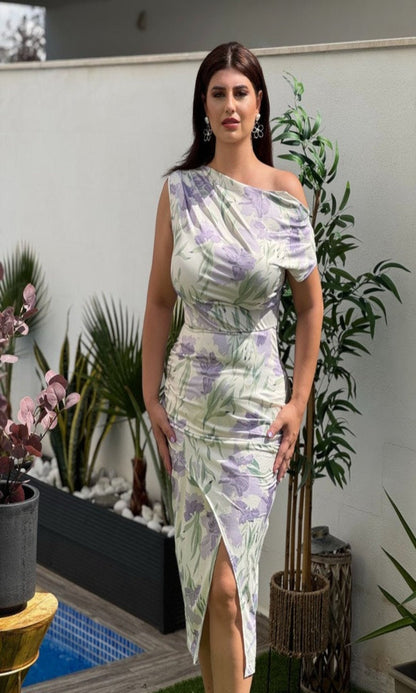 Vestido midi estampado