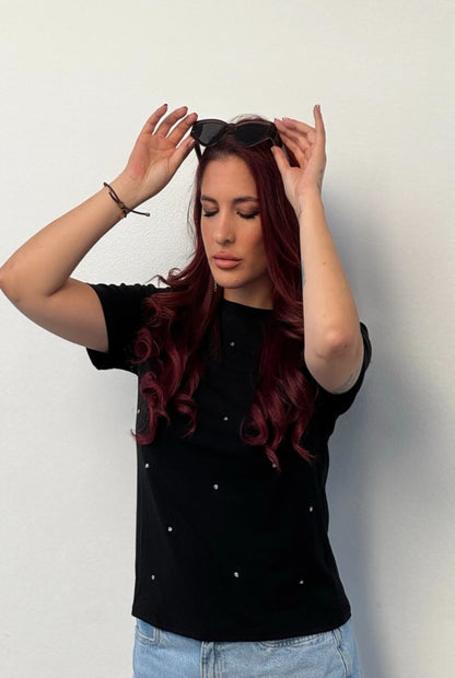 Camiseta detalle brillos