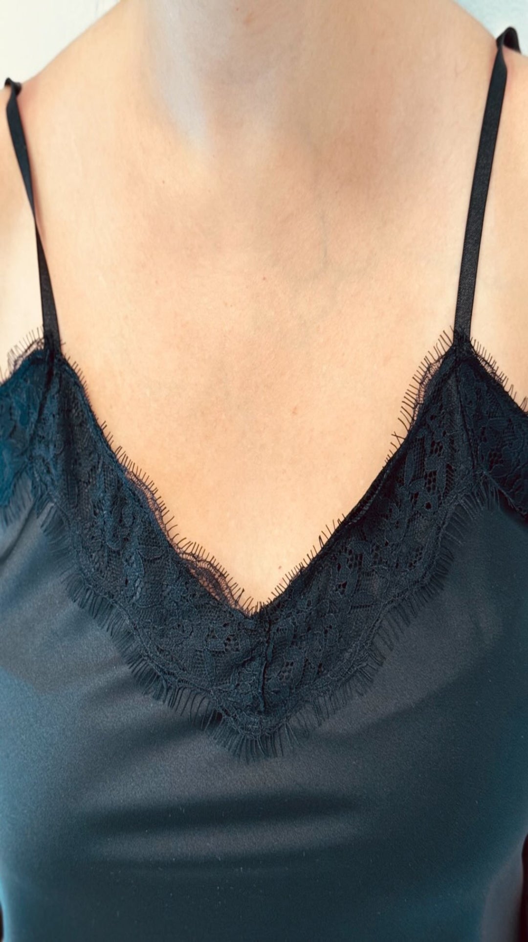 Top satinado lencero