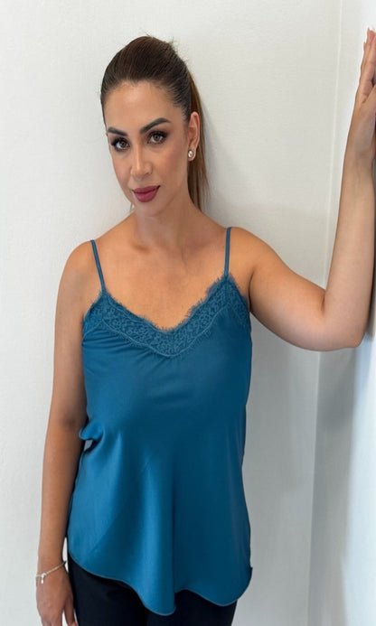 Top satinado lencero