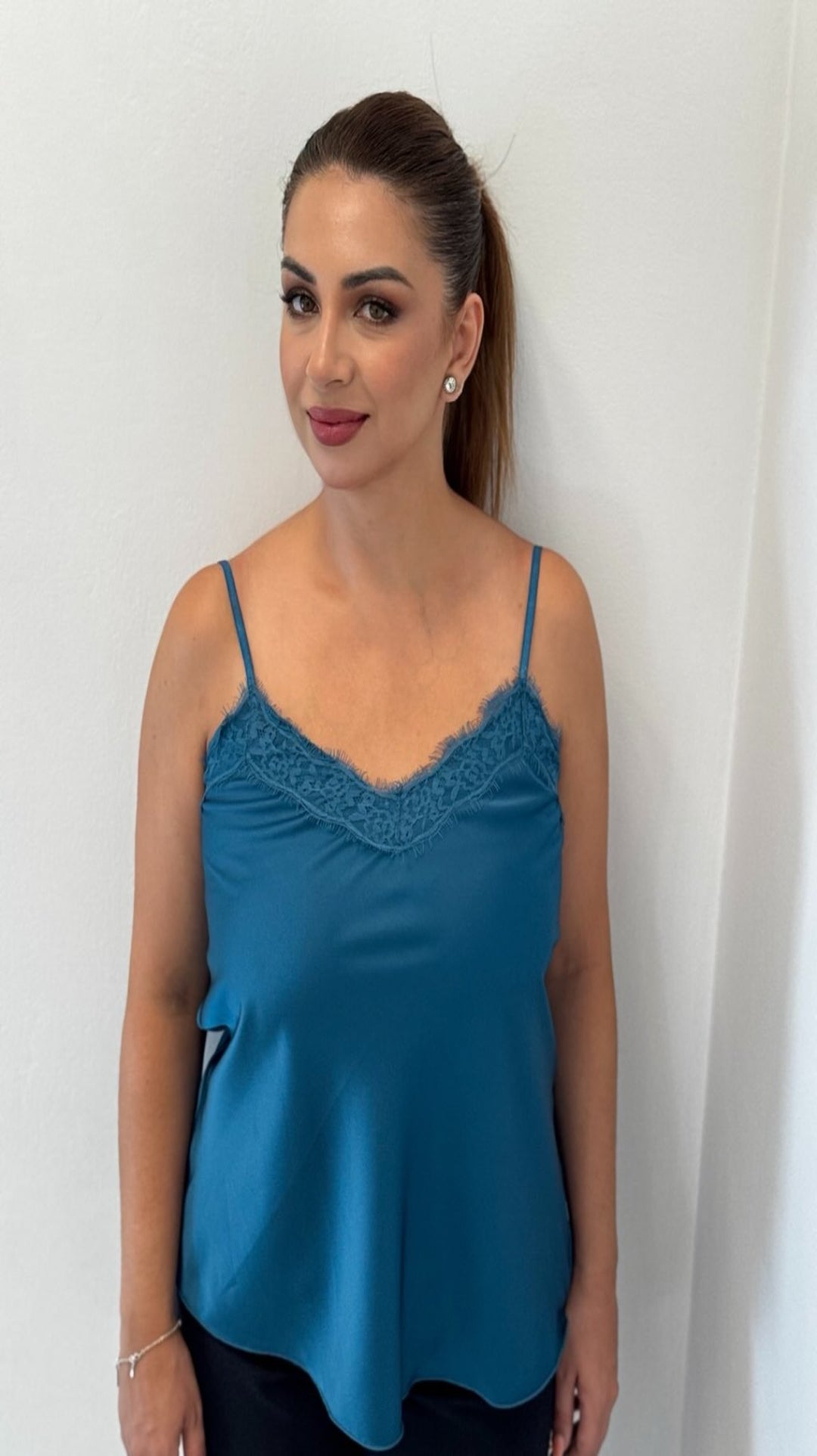 Top satinado lencero