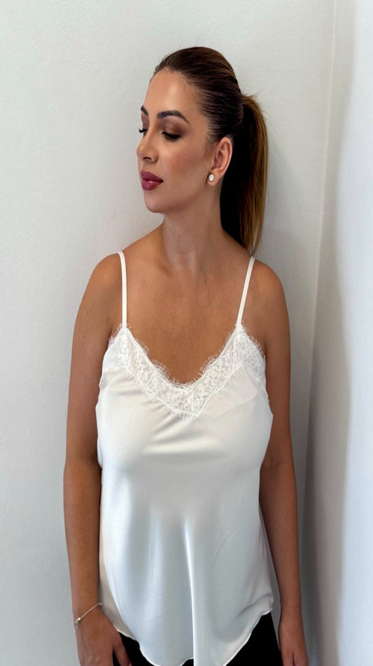 Top satinado lencero