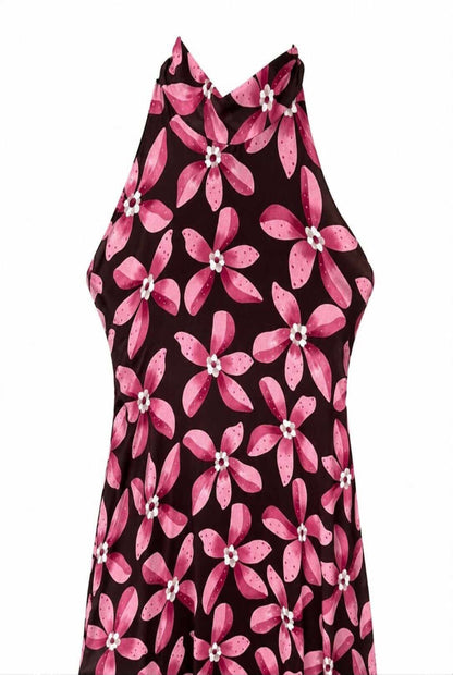 Vestido halter vuelo