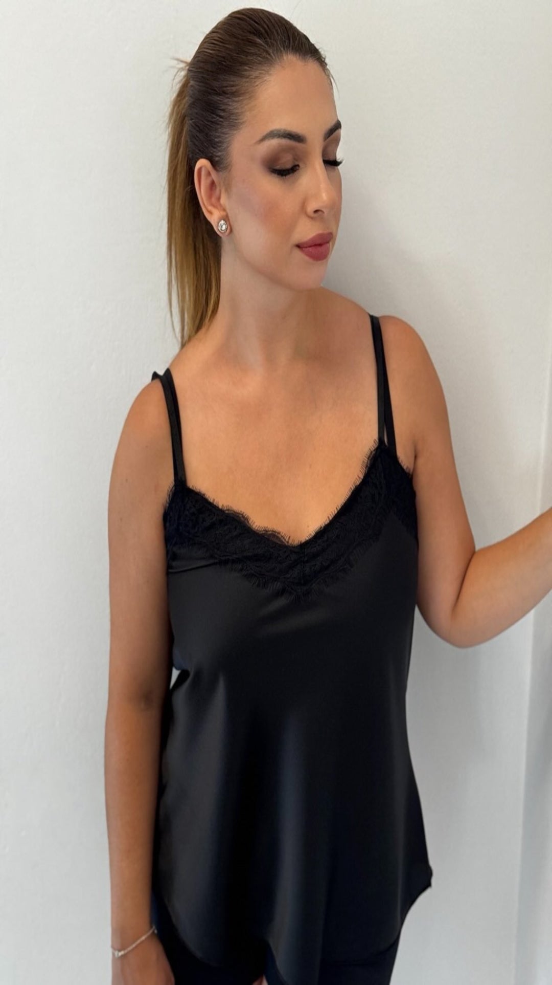 Top satinado lencero