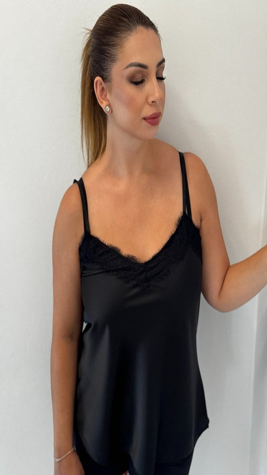 Top satinado lencero