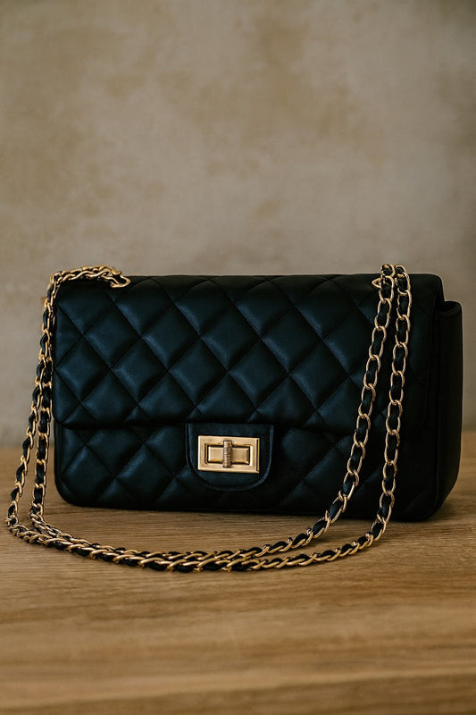 Bolso acolchado con doble cadena