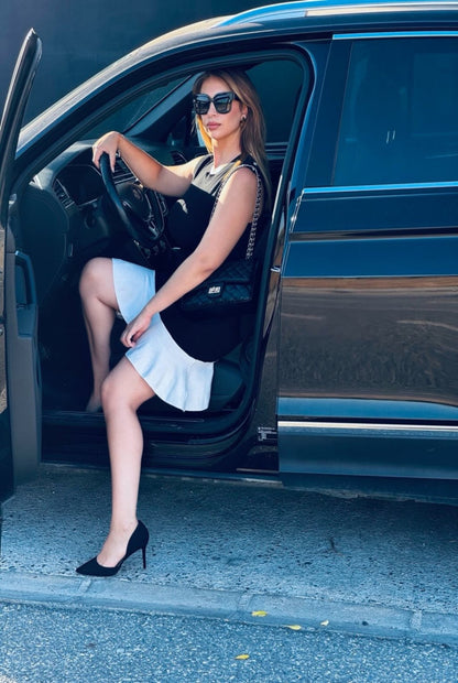 Vestido punto con volantes