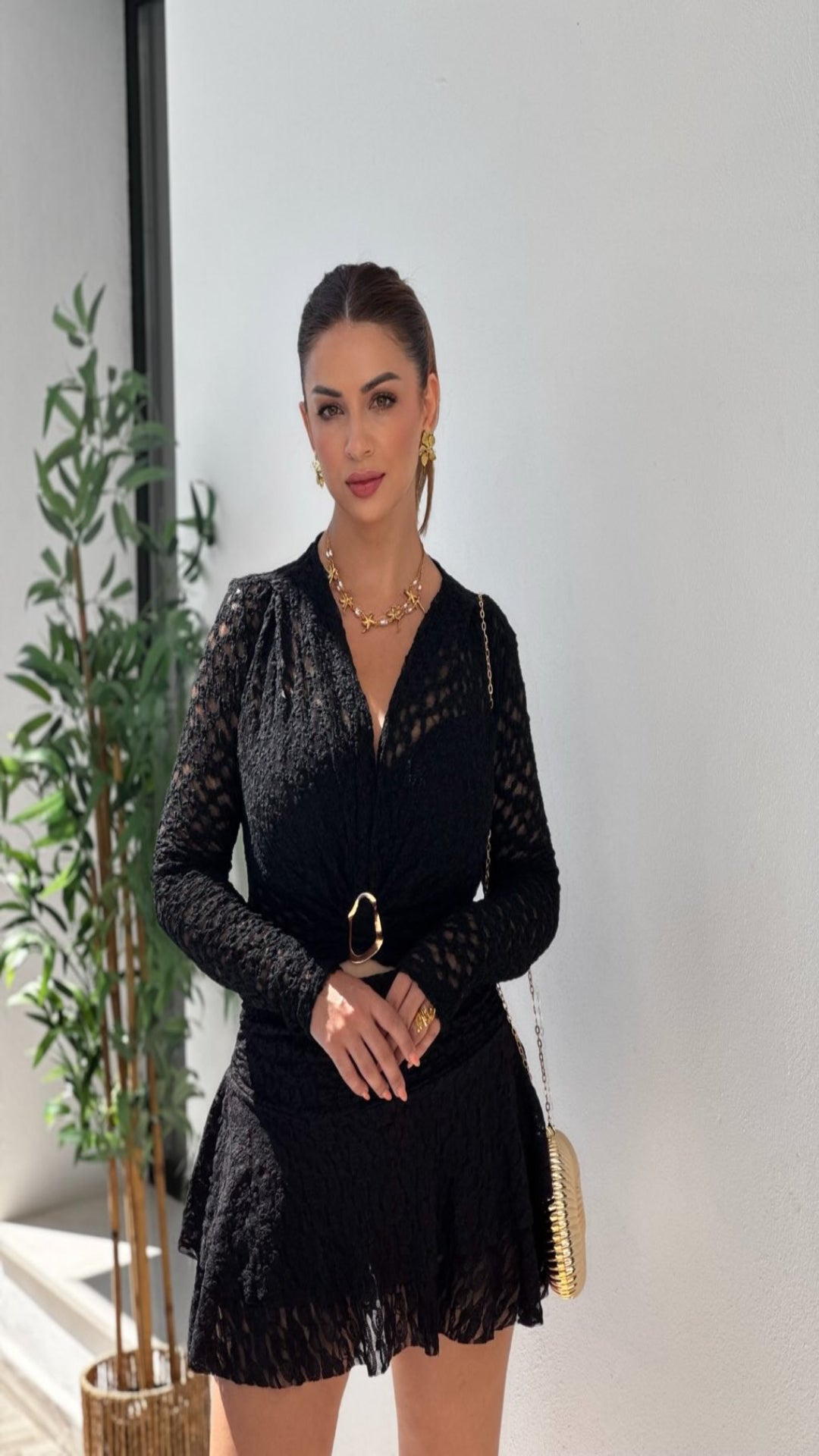 Conjunto encaje con hebilla