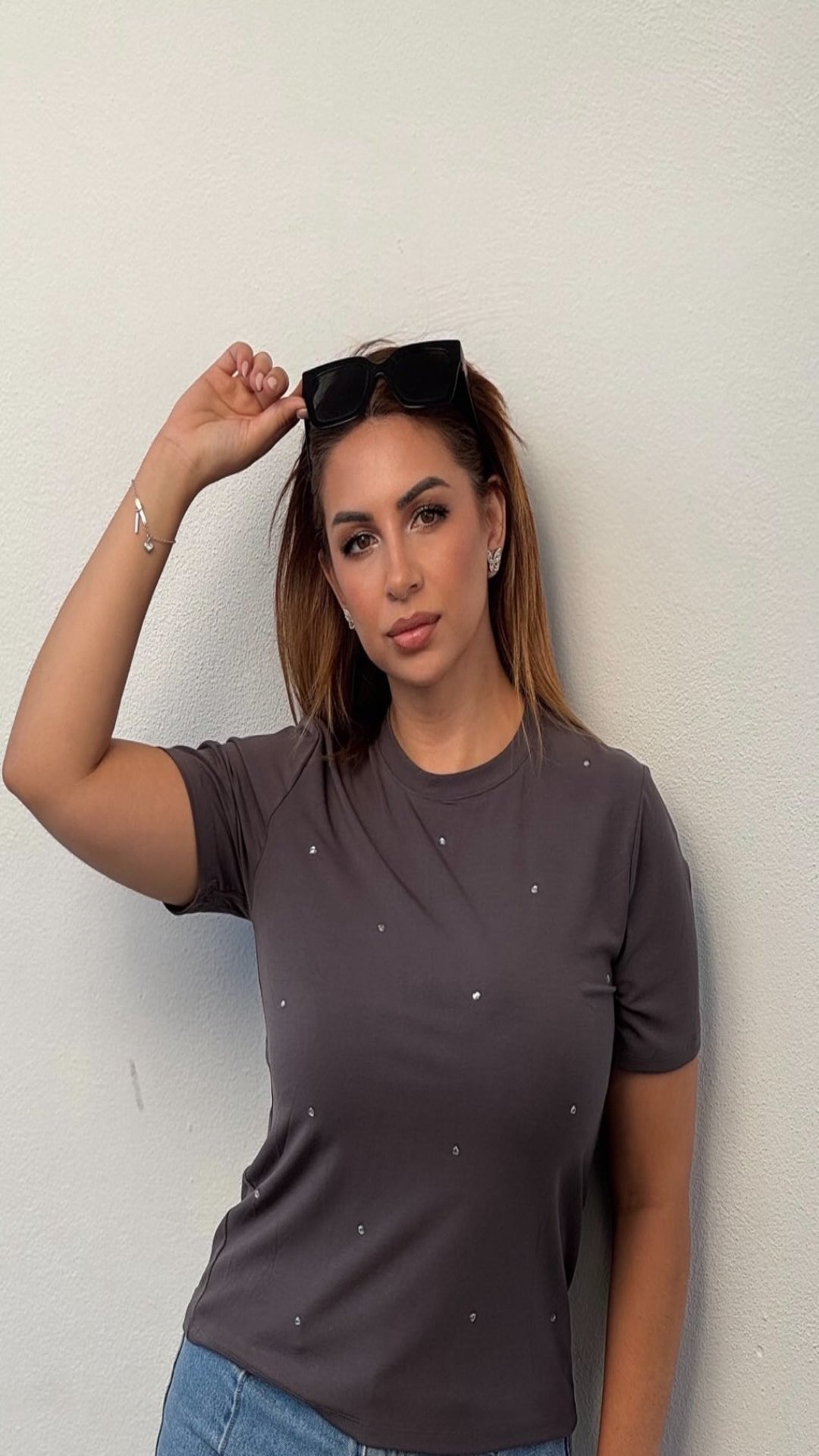 Camiseta detalle brillos