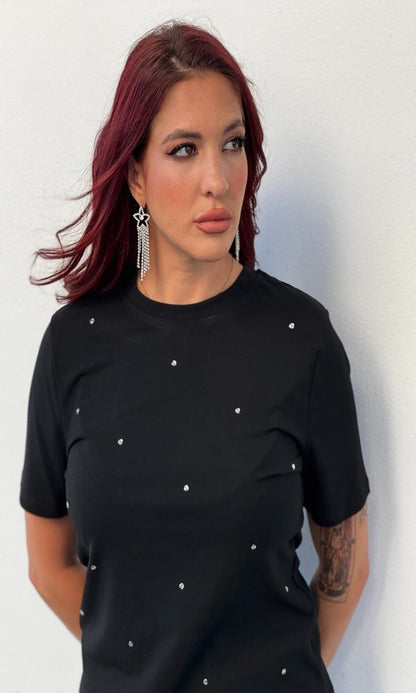 Camiseta detalle brillos