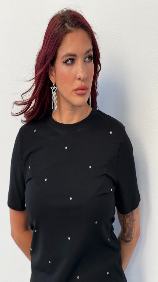 Camiseta detalle brillos