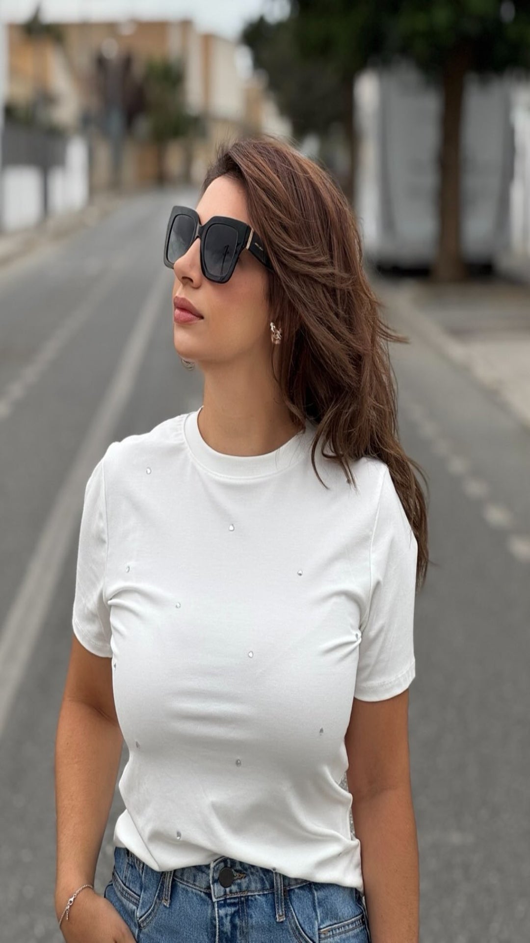 Camiseta detalle brillos
