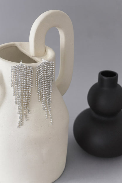 Pendientes largos brillantes