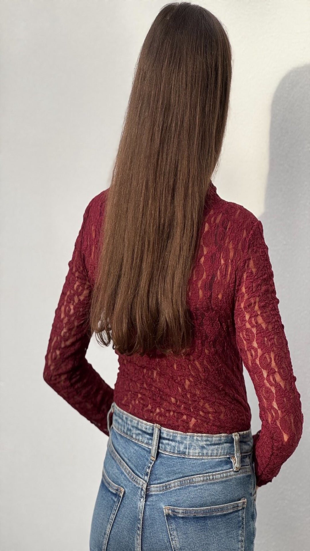 Body encaje drapeado