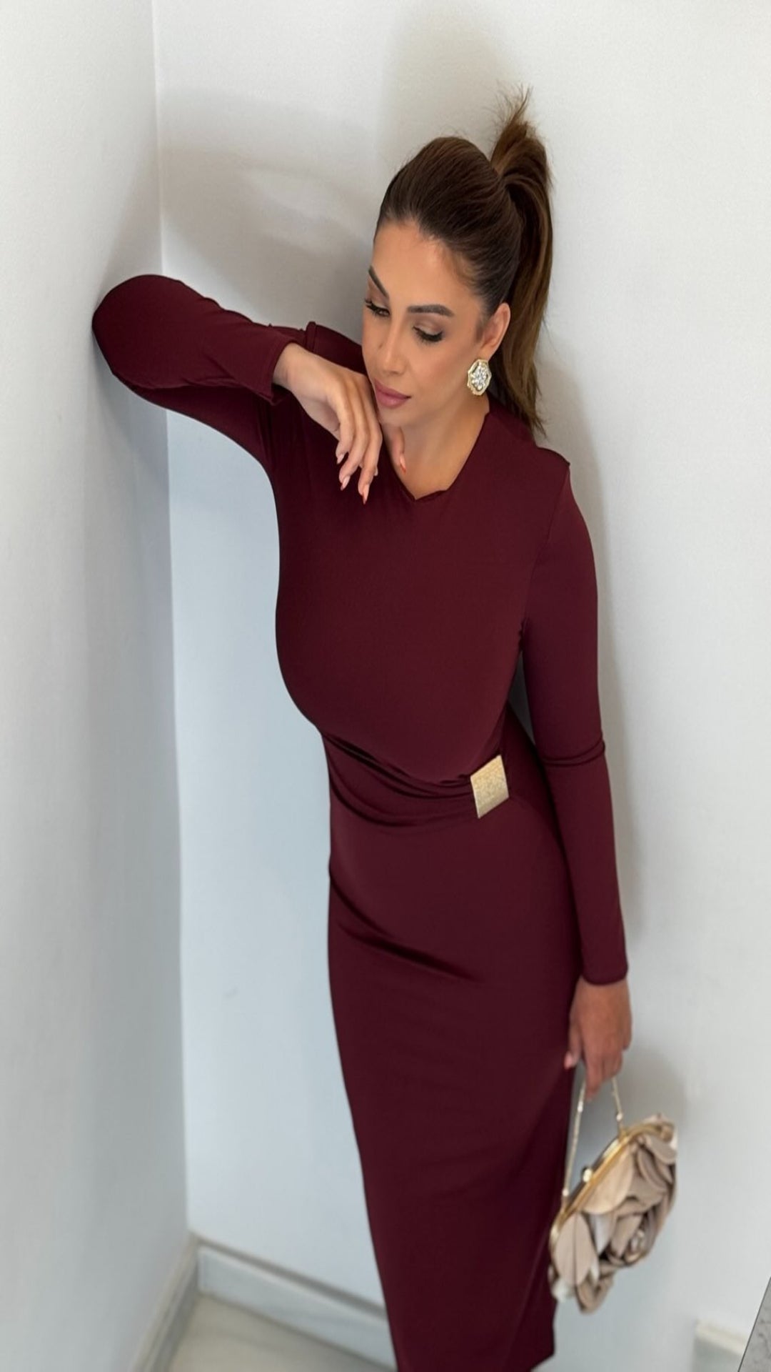 Vestido drapeado furnitura