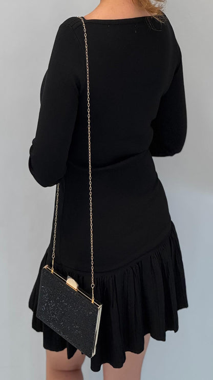 Vestido mini botones