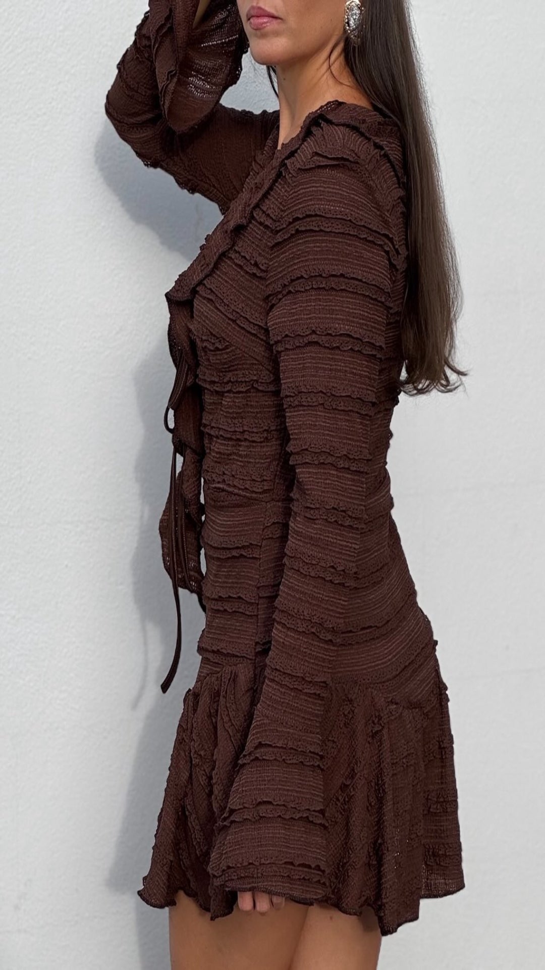 Vestido corto volantes