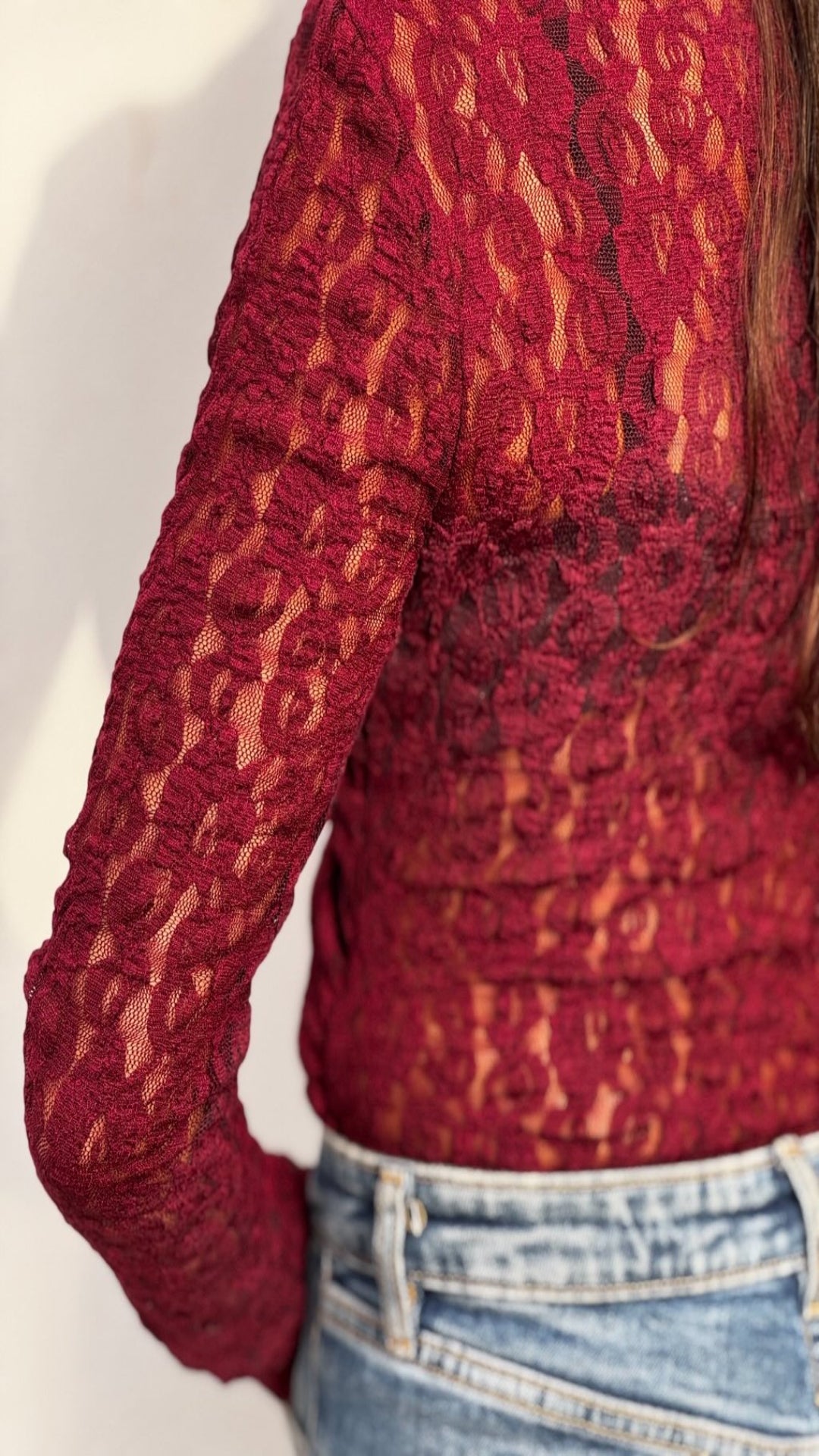 Body encaje drapeado