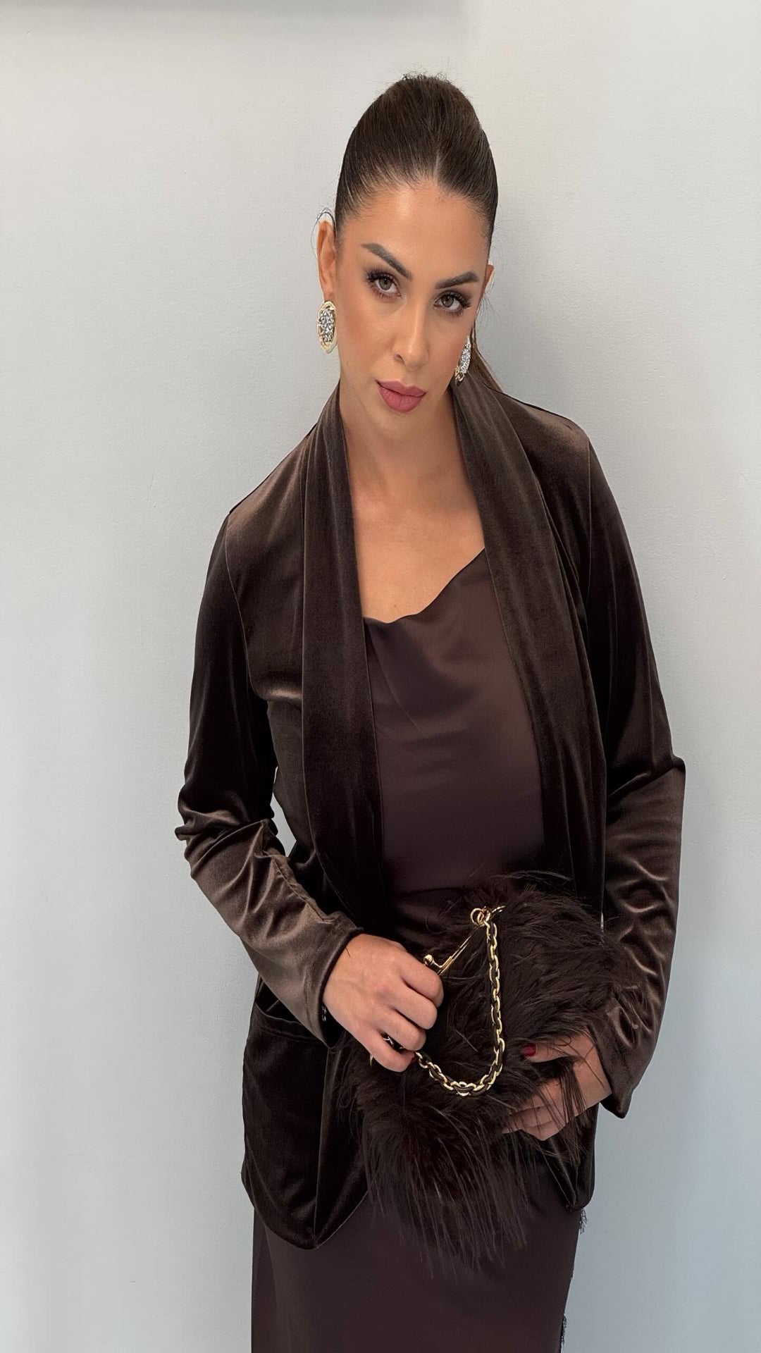 Blazer terciopelo fluido