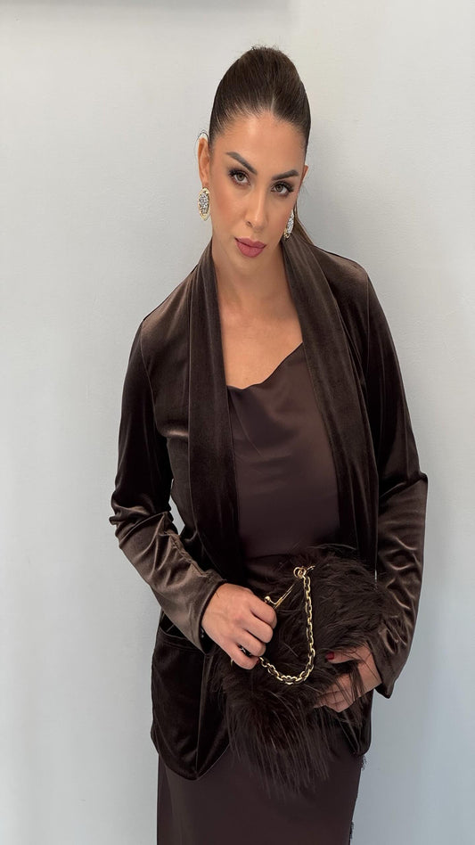 Blazer terciopelo fluido
