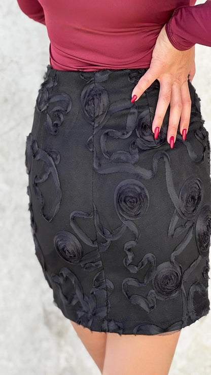 Falda antelina floral