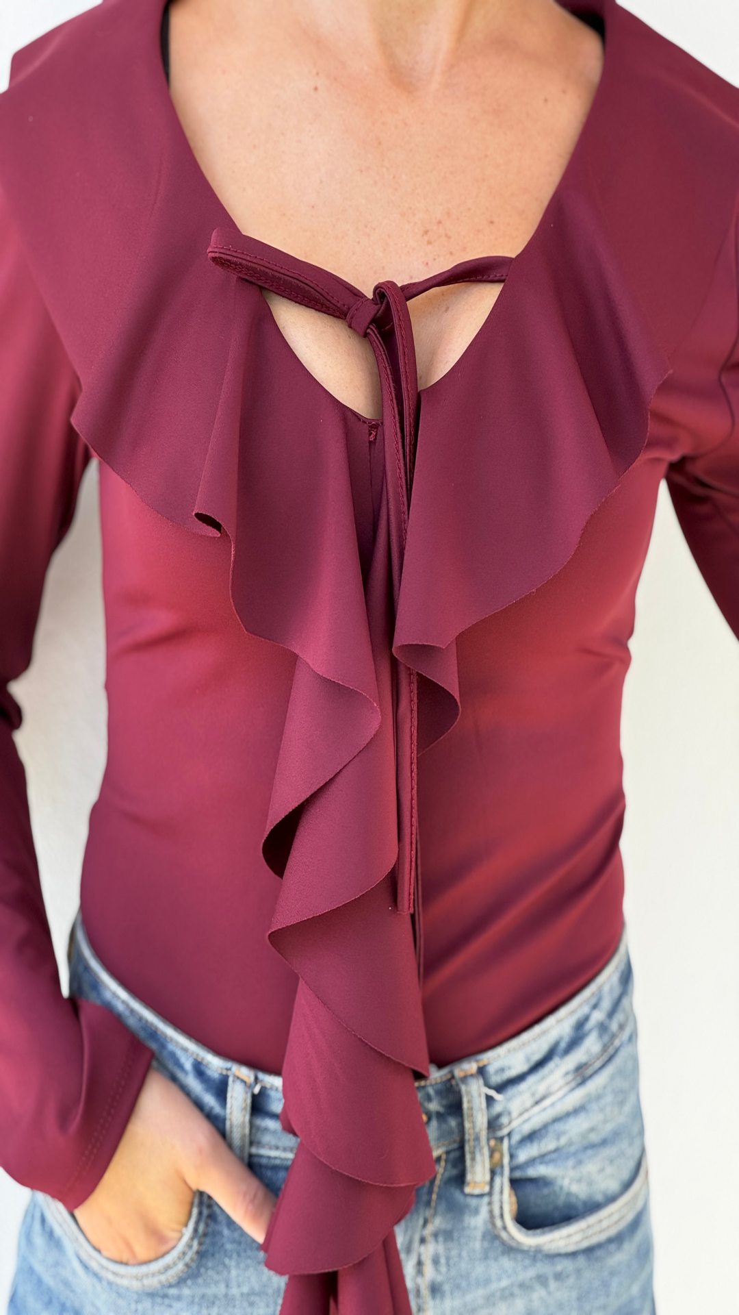 Body entallado volantes