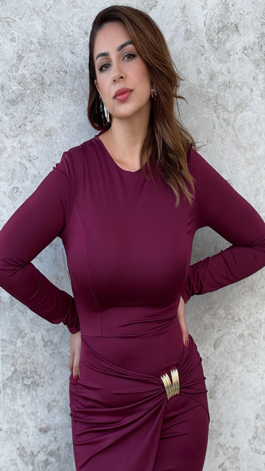 Vestido mini hebilla