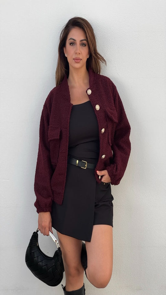 Cazadora textura bouclé