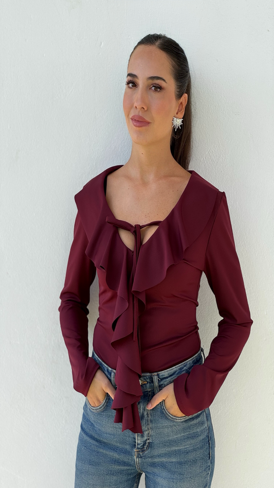 Body entallado volantes