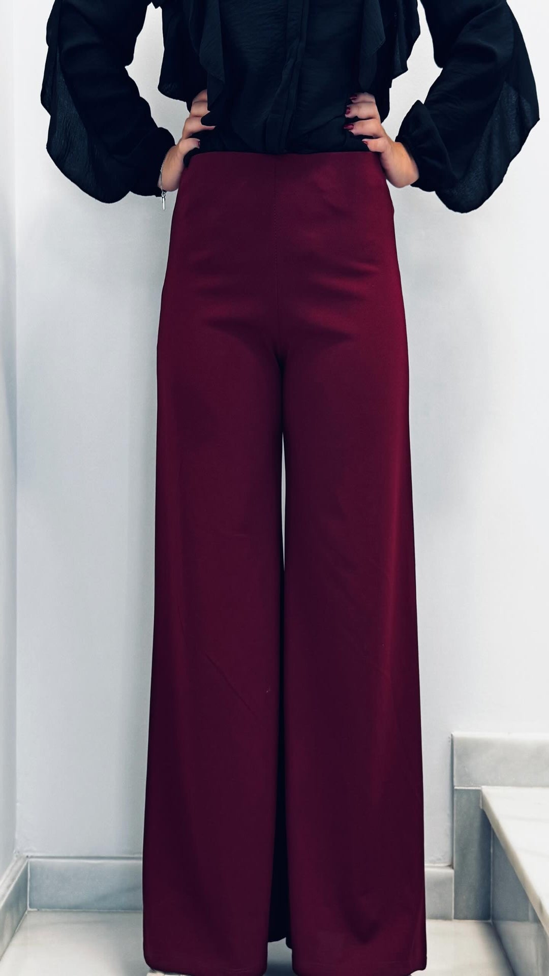 Pantalón fluido recto