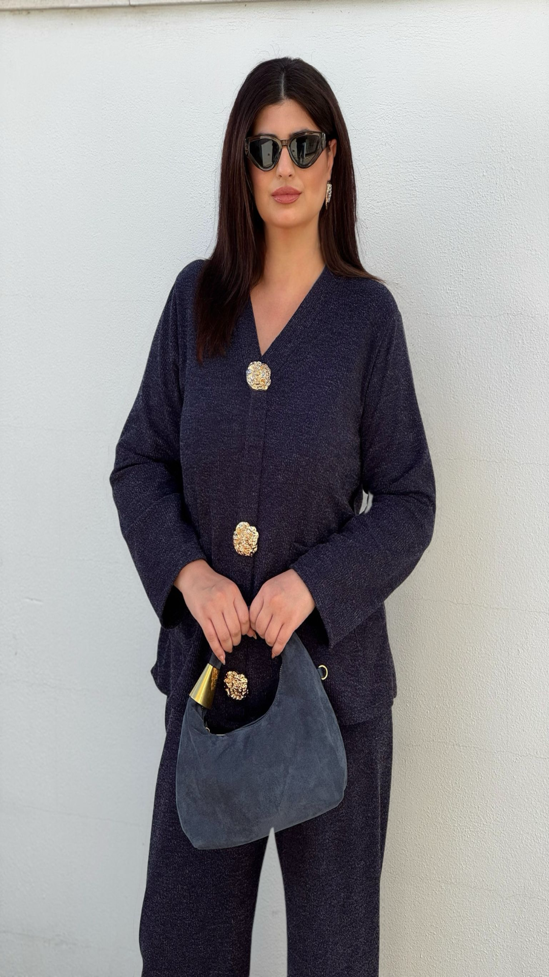 conjunto chaqueta y pantalón botones