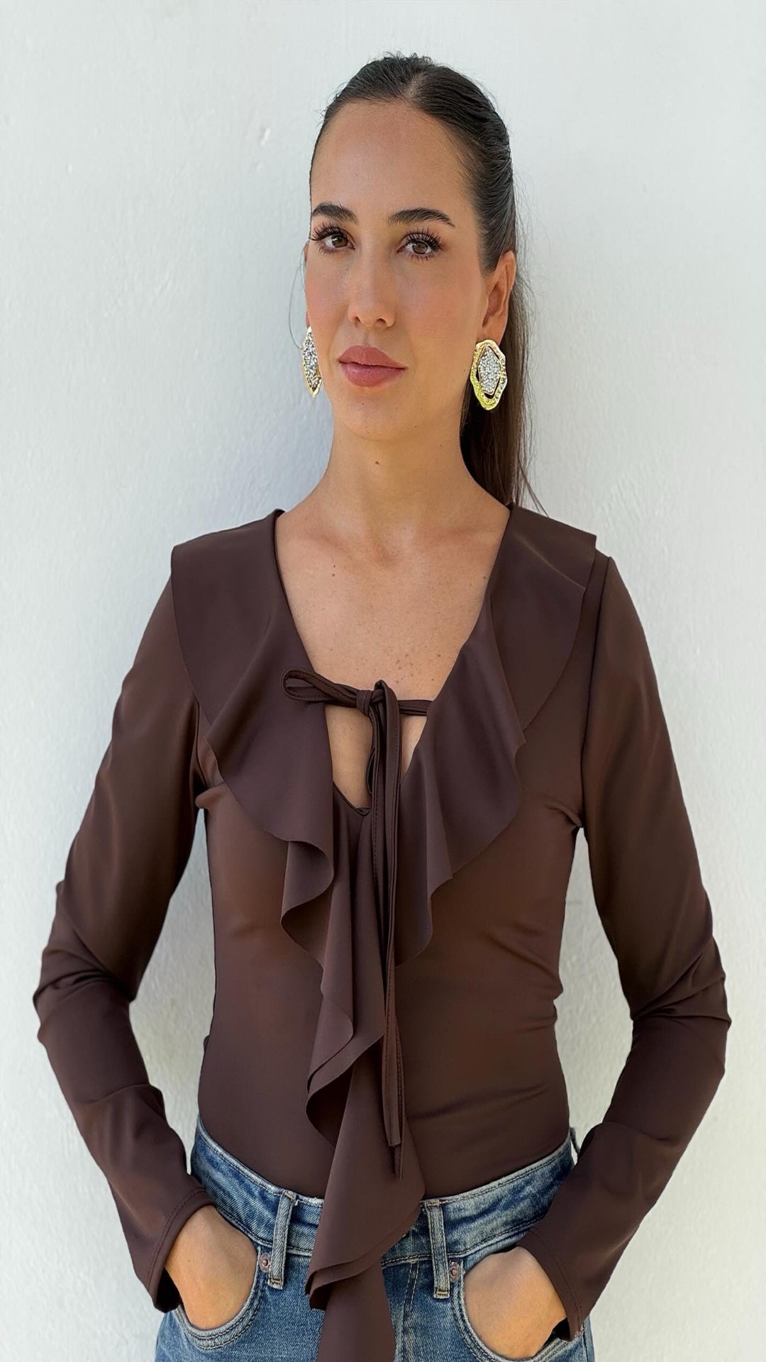 Body entallado volantes