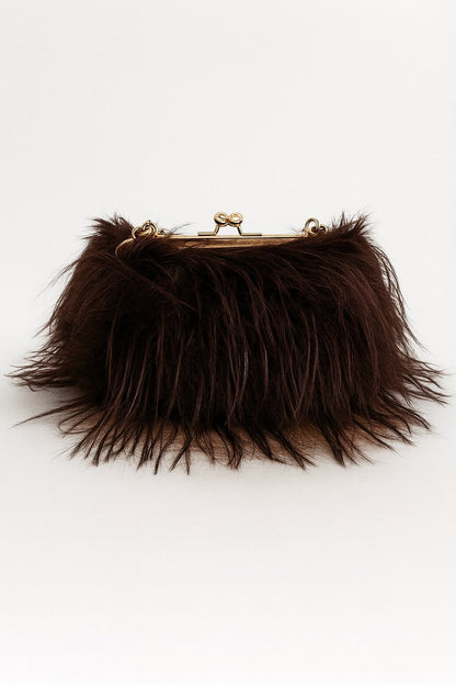 Bolso clutch efecto pelo