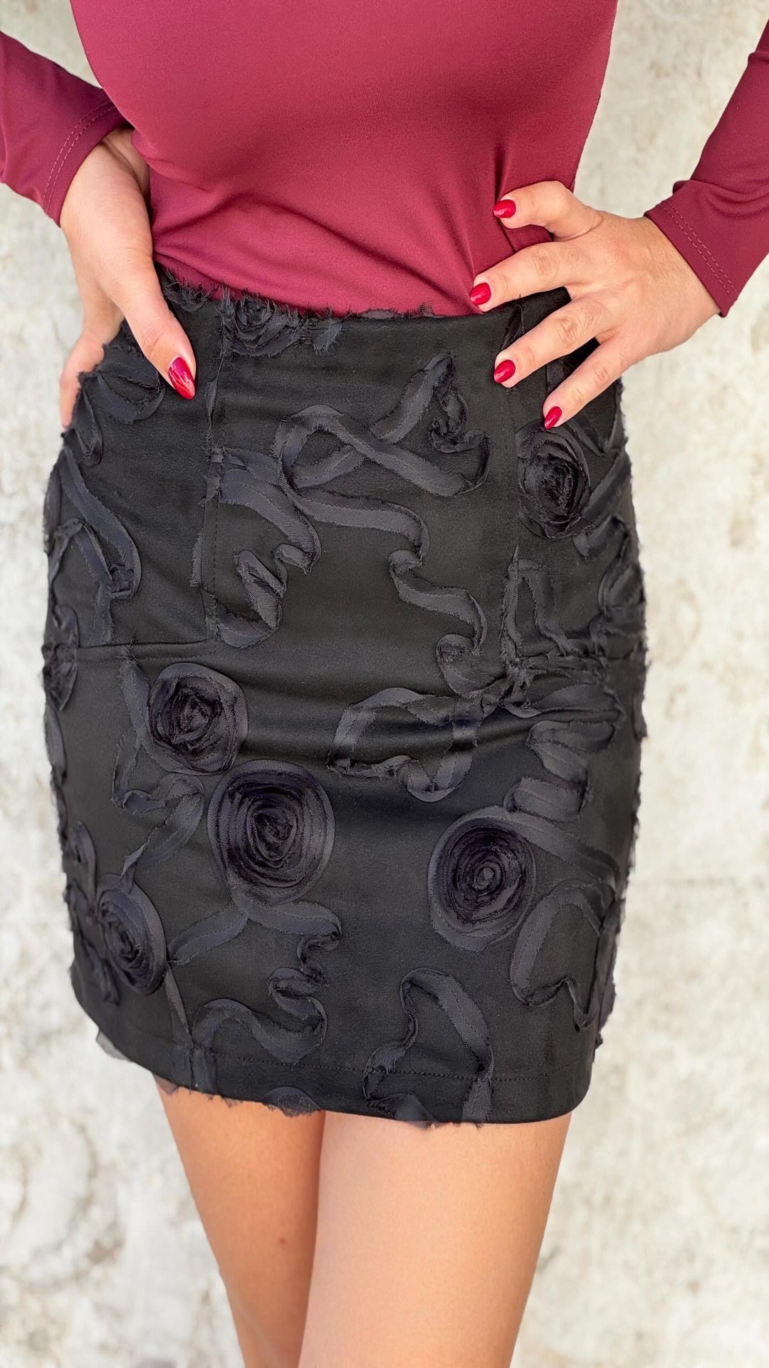 Falda antelina floral